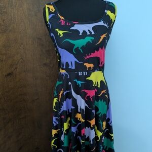 Dinosaur Print Midi Dress